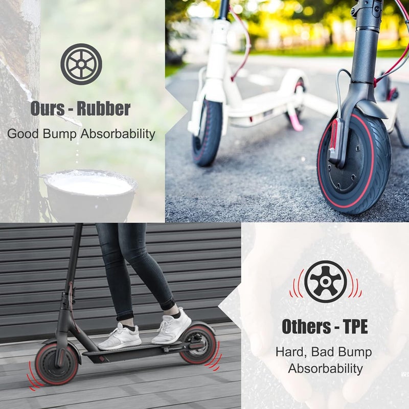 Cooryda Solid Tire for Xiaomi m365 Electric Scooter Mijia Mi m365 pro/gotrax gxl V2/gotrax XR, 8.5 inches Electric Scooter Wheels 8 1/2'' Front or Rear Replacement Honeycomb Solid Tires - Image 5